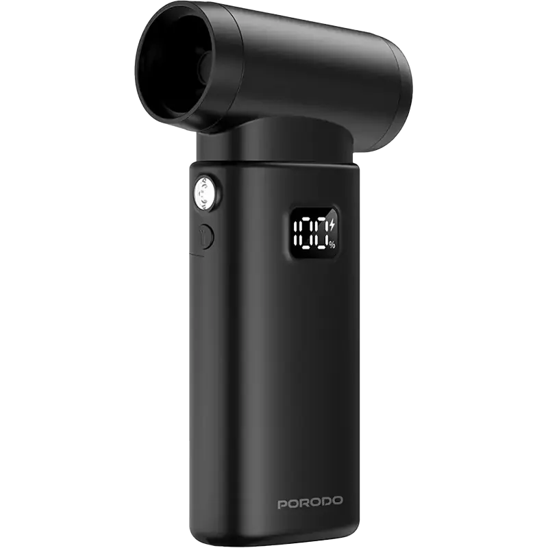 Porodo Lifestyle 2 in 1 Portable Vacuum Cleaner & Air Duster Black 1 Mascom International.webp